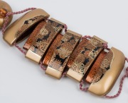 An antique Japanese four case&nbsp;inro&nbsp;with Kajikawa family seal with matching netsuke, ​​​​​​​10.5cm high - 8