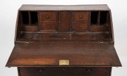 A Georgian oak fall-front bureau with fitted compartments, 18th century, 104cm high, 92cm wide, 48cm deep - 2