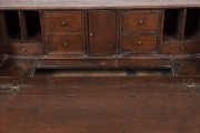 A Georgian oak fall-front bureau with fitted compartments, 18th century, 104cm high, 92cm wide, 48cm deep - 3