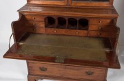 An antique Georgian mahogany secretaire bookcase with cock-beaded drawers and astragal glazed doors, 18th century, 218cm high, 104cm wide, 56cm deep - 3
