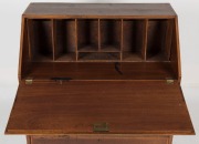 A Sheraton revival mahogany bureau with marquetry shell cartouche, circa 1900, 93cm high, 75cm wide, 110cm deep - 2