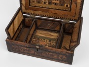 NAPOLEONIC PRISONER OF WAR antique straw-work box, early 19th century, ​​​​​​​7.5cm high, 26cm wide, 17cm deep - 6