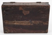 NAPOLEONIC PRISONER OF WAR antique straw-work box, early 19th century, ​​​​​​​7.5cm high, 26cm wide, 17cm deep - 7