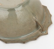 An antique Chinese celadon glazed brush washer vessel, Sung Dynasty, ​​​​​​​6.5cm high, 20.5cm wide - 4