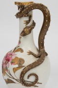 ROYAL WORCESTER antique English porcelain ewer with applied dragon decoration, circa 1883, green factory mark to base, ​​​​​​​29cm high - 7