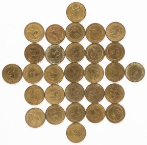 TASMANIAN TURF CLUB INC. LAUNCESTON: brass turnstile tokens, (29).