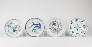 Four various Doucai saucer dishes
