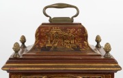 HENRY KEMP of&nbsp;London, fine scarlet lacquered bell top spring table clock,&nbsp;circa 1775. - 3