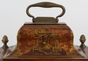 HENRY KEMP of&nbsp;London, fine scarlet lacquered bell top spring table clock,&nbsp;circa 1775. - 6