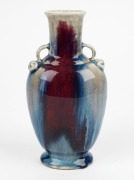 A Chinese red and lavender blue glazed stone ware vase, Qing dynasty 19cm high - 3