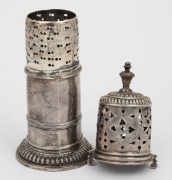 WILLIAM and MARY Britannia standard antique English silver sugar caster, late 17th century, marks rubbed but most likely date letter for 1698 with lion's head erased, 15cm high, 184 grams - 3