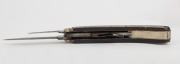 An antique English pocket pistol knife, single shot percussion cap with horn handgrip, circa 1845,16.5cm long, ​​​​​​​25cm with blade extended - 2