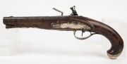 An antique English flintlock duelling pistol, circa 1780, 32.5cm long - 2