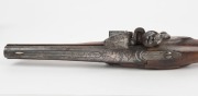 An antique English flintlock duelling pistol, circa 1780, 32.5cm long - 3