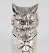 PUSS IN BOOT antique sterling silver inkwell, ​​​​​​​10cm high - 3