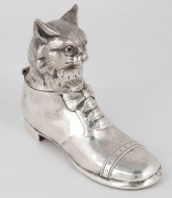 PUSS IN BOOT antique sterling silver inkwell, ​​​​​​​10cm high - 4