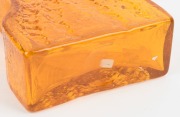 WHITEFRIARS "Waisted" tangerine English art glass vase, designed by BAXTER, circa 1967, bearing remains of original shape label, 32.5cm high - 3