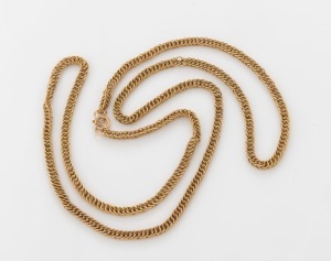 A 9ct gold necklace, 84cm long, 36.5 grams