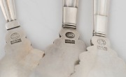 GEORG JENSEN "Acorn" pattern&nbsp;Danish sterling silver serving spoons, (3 items), impressed oval mark "Georg Jensen, Sterling Denmark", the largest 22.5cm long, 282 grams total - 2