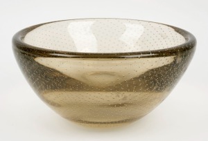 MURANO bullicante glass bowl, 14cm high, 27cm diameter