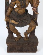 NIRITI&nbsp;panel, (Niriti guiding a man in the direction of heaven),&nbsp;carved wood with polychrome finish, South Indian origin, 19th century, ​​​​​​​183cm high - 4