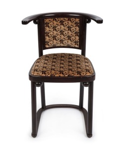 JOSEF HOFFMANN Cafe Fledermaus replica chair, late 20th century, 74cm high, 50cm across the arms