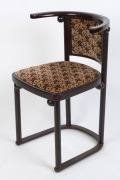 JOSEF HOFFMANN Cafe Fledermaus replica chair, late 20th century, ​​​​​​​74cm high, 50cm across the arms - 2