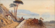 THOMAS CHARLES LEESON ROWBOTHAM, RWS (British, 1823-1875), (Lake Geneva), watercolour, signed lower left "T.L. Rowbottom, 1872", 12 x 22cm, 33 x 43cm overall