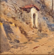 THOMAS CHARLES LEESON ROWBOTHAM, RWS (British, 1823-1875), (Lake Geneva), watercolour, signed lower left "T.L. Rowbottom, 1872", 12 x 22cm, 33 x 43cm overall - 2