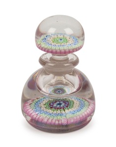 BACCARAT French millefiori glass bottle, 14.5cm high