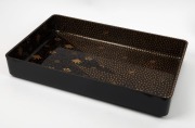 An antique Japanese Urushi lacquer betroval tray, in original timber case, Edo&nbsp;period, 18th/19th century, ​​​​​​​70cm wide - 2