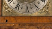 JOSEPH KNIBB&nbsp;rare William and Mary period English longcase&nbsp;clock in floral Dutch marquetry case with oyster and figured walnut veneers and oval bullseye lenticle&nbsp;to the trunk door, 17th century - 3