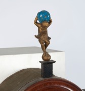 Antique Dutch Friesian wall clock with weight driven alarm movement and hand-painted dial, 18th/19th century, ​​​​​​​150cm high - 2