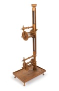 Antique American squirrel cage yarn winder, oak, fruit wood and pine, 19th century, ​​​​​​​137cm high