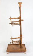 Antique American squirrel cage yarn winder, oak, fruit wood and pine, 19th century, ​​​​​​​137cm high - 2