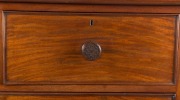 An antique English mahogany chest of five drawers with D corners, made in two sections, 19th century, ​​​​​​​134cm high, 127cm wide, 58cm deep - 2