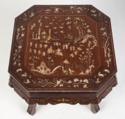 An antique Chinese rosewood occasional table inlaid with bone and ivory, 19th/20th century,&nbsp; - 3