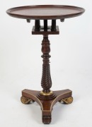 A Regency rosewood and beech wine table made in the Grecian style with ormolu mounts, circa 1820, 63cm high, 43cm diameter - 2