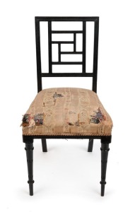 GODWIN style antique English chair with ebonized finish, 19th century, 84cm high