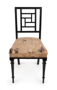 GODWIN style antique English chair with ebonized finish, 19th century, ​​​​​​​84cm high