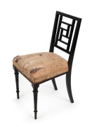 GODWIN style antique English chair with ebonized finish, 19th century, ​​​​​​​84cm high - 2