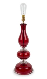 SEGUSO Murano ruby glass table lamp base, ​​​​​​​49cm high