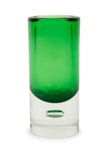 ANTONIO DA ROS green sommerso Murano glass vase for CENEDESE, 15cm high