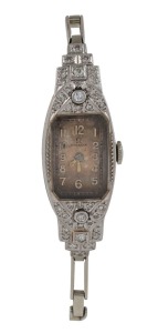 OMEGA fine Art Deco lady's wristwatch in platinum and diamond case, circa 1930s