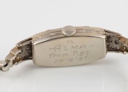OMEGA fine Art Deco lady's wristwatch in platinum and diamond case, circa 1930s - 3