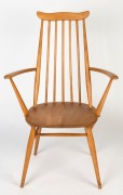 ERCOL&nbsp;beech and ash spindle back armchair, 96cm high, 61cm across the arms - 2