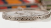 The QUEEN'S SOUTH AFRICA MEDAL with clasps for CAPE COLONY, ORANGE FREE STATE, and TRANSVAAL, together with the KING'S SOUTH AFRICA MEDAL with clasps for SOUTH AFRICA 1901 and 1902; both named to 4131 PTE R.A. BYFORD A.O.C. (2 medals). - 3