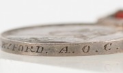 The QUEEN'S SOUTH AFRICA MEDAL with clasps for CAPE COLONY, ORANGE FREE STATE, and TRANSVAAL, together with the KING'S SOUTH AFRICA MEDAL with clasps for SOUTH AFRICA 1901 and 1902; both named to 4131 PTE R.A. BYFORD A.O.C. (2 medals). - 4