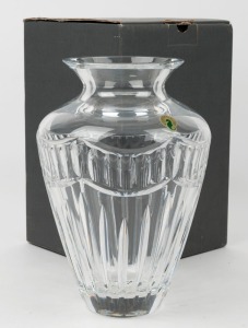 WATERFORD "POMPEII" crystal vase, in original box, acid etched mark and original foil label, 25cm high