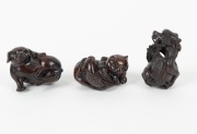Twelve assorted Japanese carved boxwood netsuke, 20th century, ​​​​​​​the largest 8cm high - 2
